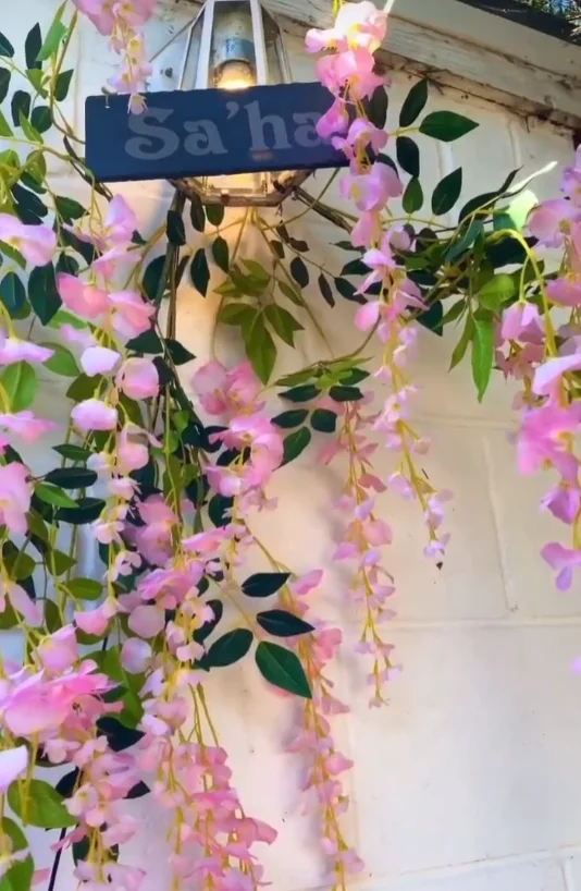 Sa'ha entrance with beautiful flowers